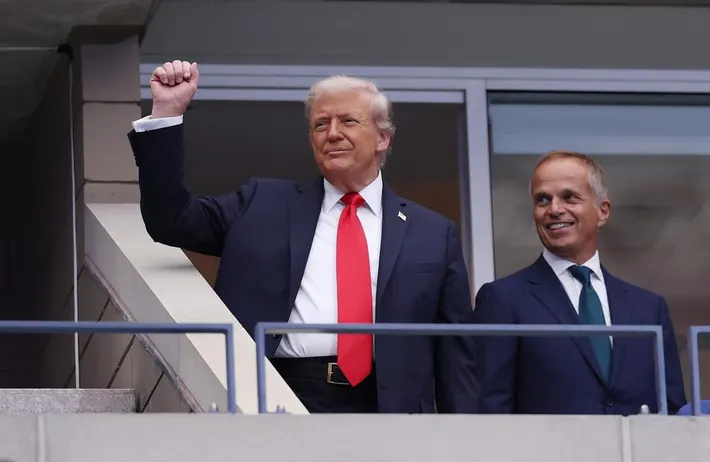 Why President Donald Trump caused chaos by attending the US Open final Donald Trump US Open